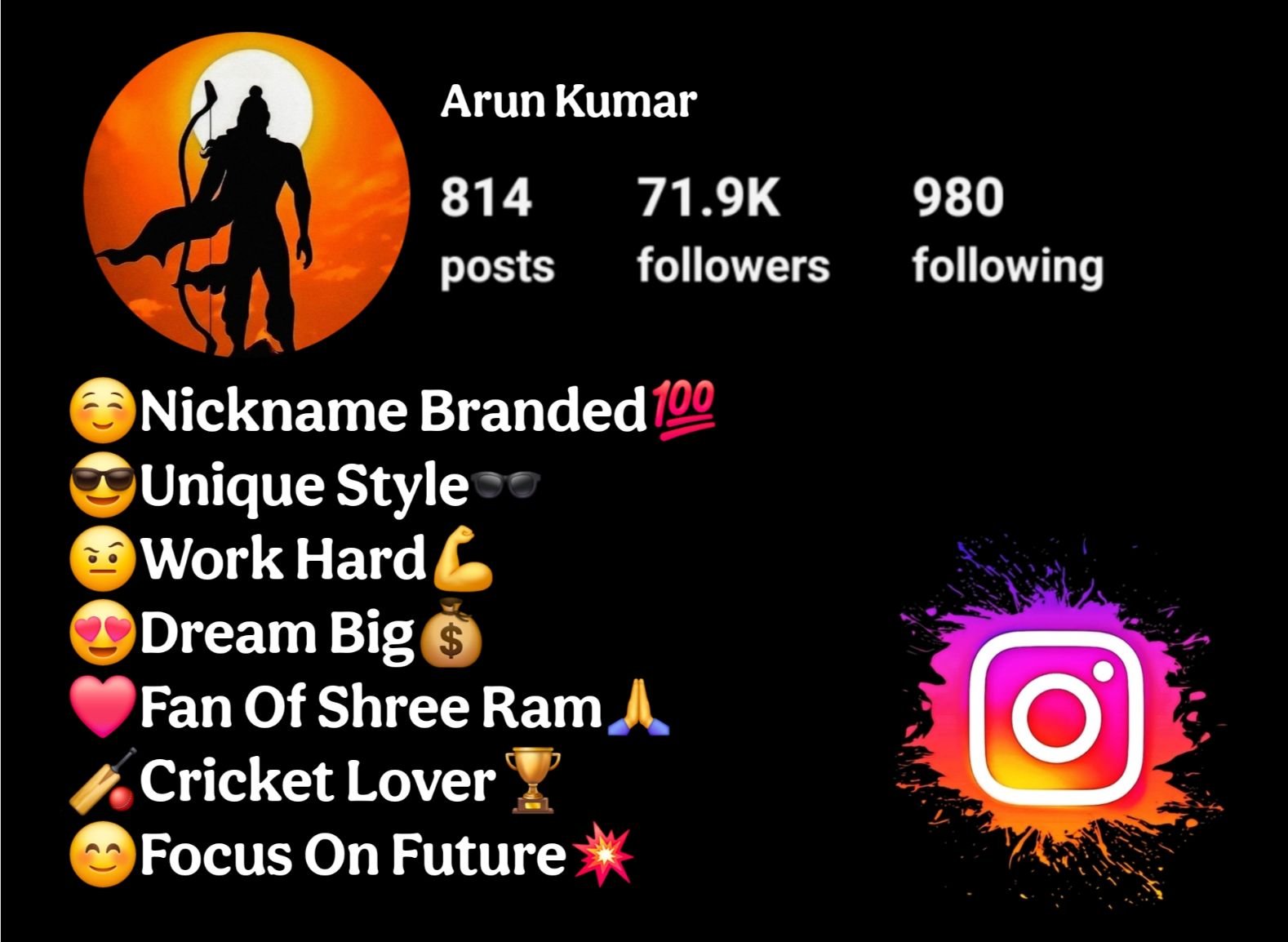 Jai Shree Ram Bio For Instagram