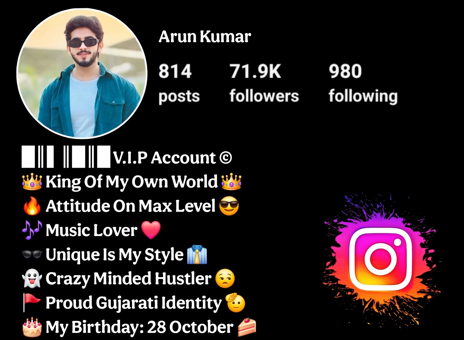 Instagram Bio in Gujarati