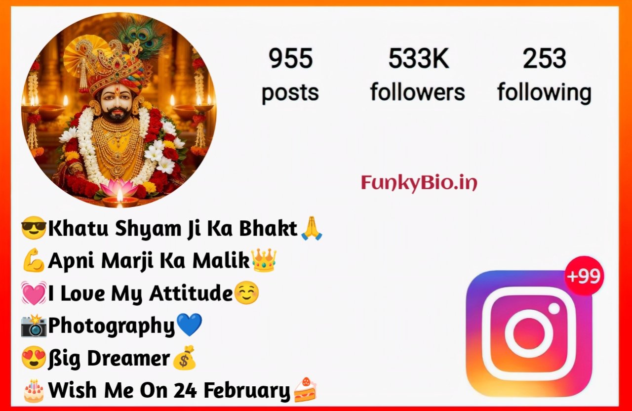 Khatu Shyam Ji Bio For Instagram